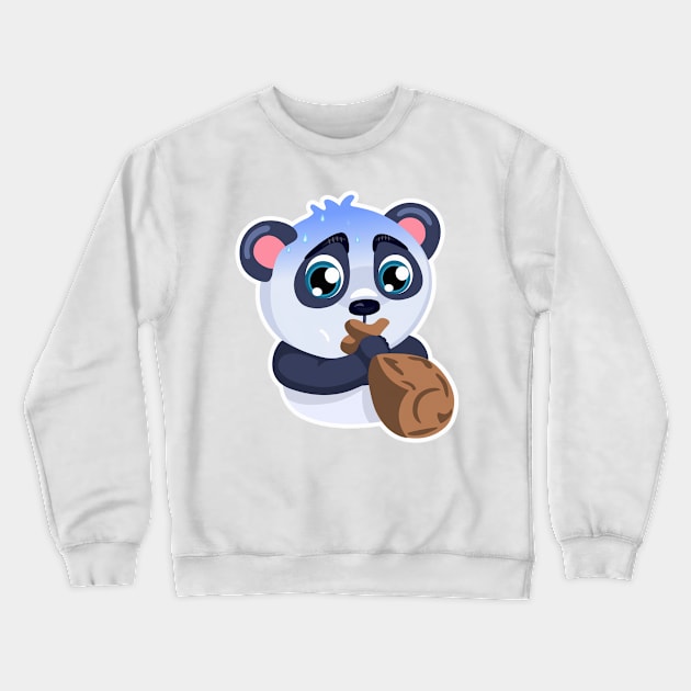 Panda blows the paper bag Crewneck Sweatshirt by ManimeXP